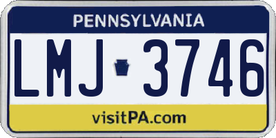 PA license plate LMJ3746