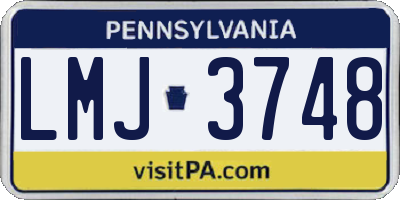 PA license plate LMJ3748