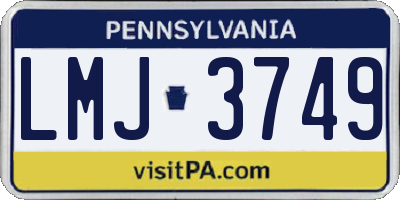 PA license plate LMJ3749