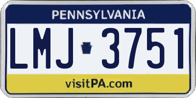 PA license plate LMJ3751
