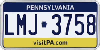 PA license plate LMJ3758