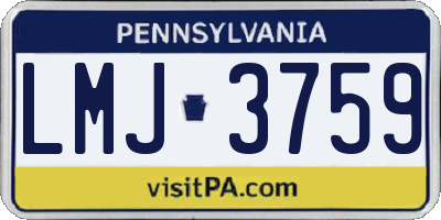 PA license plate LMJ3759