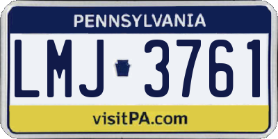 PA license plate LMJ3761