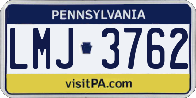 PA license plate LMJ3762
