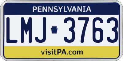 PA license plate LMJ3763
