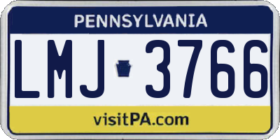 PA license plate LMJ3766