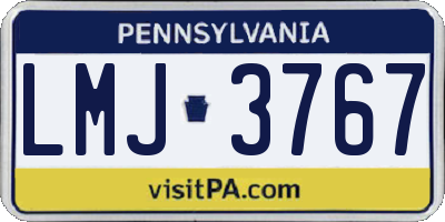PA license plate LMJ3767
