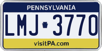 PA license plate LMJ3770
