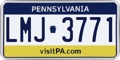 PA license plate LMJ3771