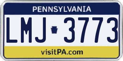 PA license plate LMJ3773