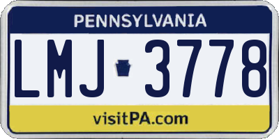 PA license plate LMJ3778
