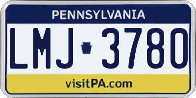 PA license plate LMJ3780