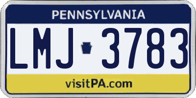 PA license plate LMJ3783