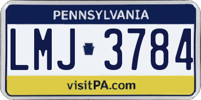 PA license plate LMJ3784