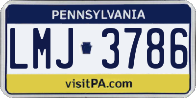 PA license plate LMJ3786