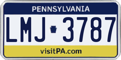 PA license plate LMJ3787