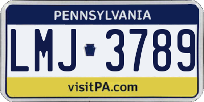 PA license plate LMJ3789