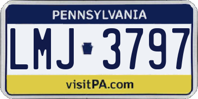 PA license plate LMJ3797