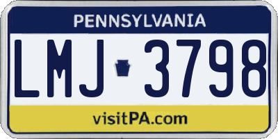 PA license plate LMJ3798