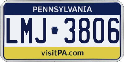 PA license plate LMJ3806