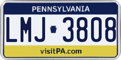 PA license plate LMJ3808