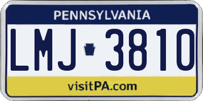 PA license plate LMJ3810