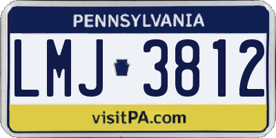 PA license plate LMJ3812