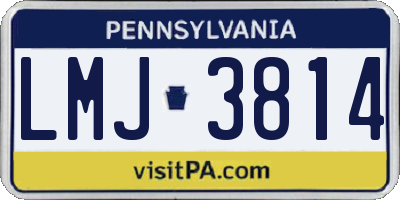 PA license plate LMJ3814
