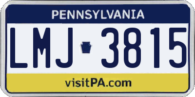 PA license plate LMJ3815