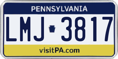 PA license plate LMJ3817