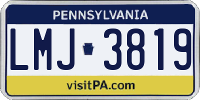 PA license plate LMJ3819