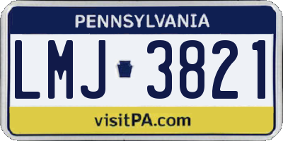PA license plate LMJ3821
