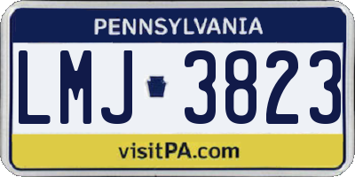 PA license plate LMJ3823
