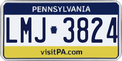 PA license plate LMJ3824