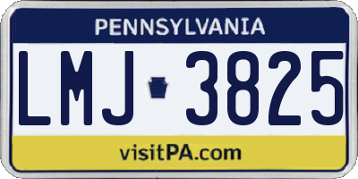 PA license plate LMJ3825