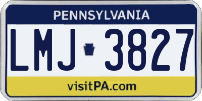 PA license plate LMJ3827