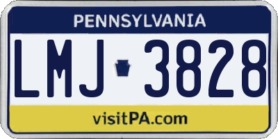 PA license plate LMJ3828