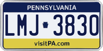 PA license plate LMJ3830