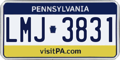 PA license plate LMJ3831