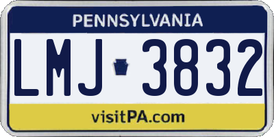 PA license plate LMJ3832