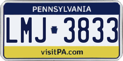 PA license plate LMJ3833
