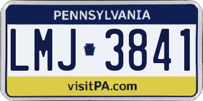 PA license plate LMJ3841