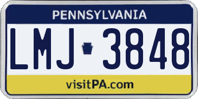 PA license plate LMJ3848