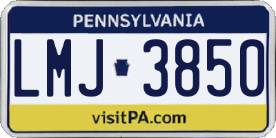PA license plate LMJ3850