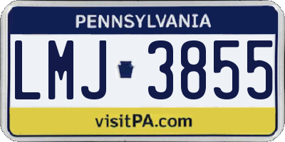 PA license plate LMJ3855