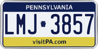 PA license plate LMJ3857
