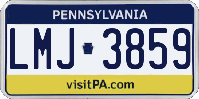 PA license plate LMJ3859