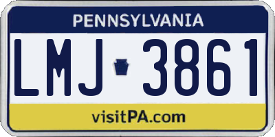 PA license plate LMJ3861