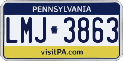 PA license plate LMJ3863