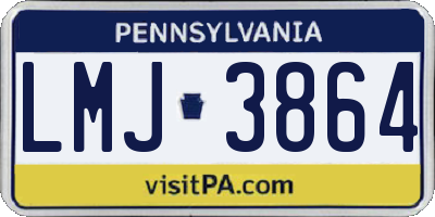 PA license plate LMJ3864